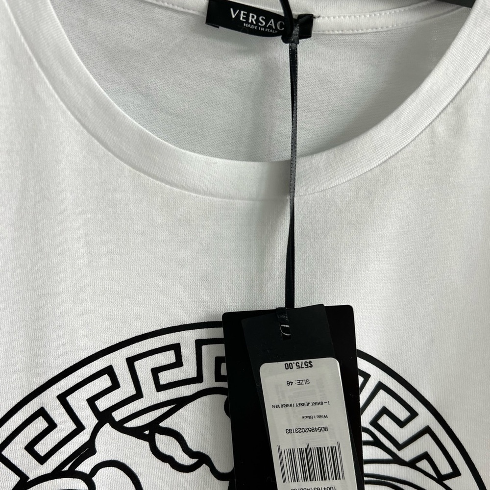 Versace Draped Logo Print T-shirt - Picture 5 of 12